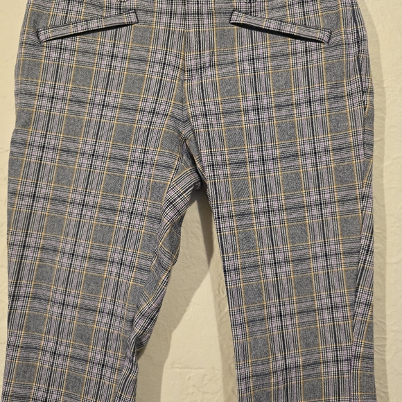 GAP Glen Plaid Ankle Pants Glen Check Cropped Bottoms Casual Retro Pinup Size 0 - Picture 11 of 17